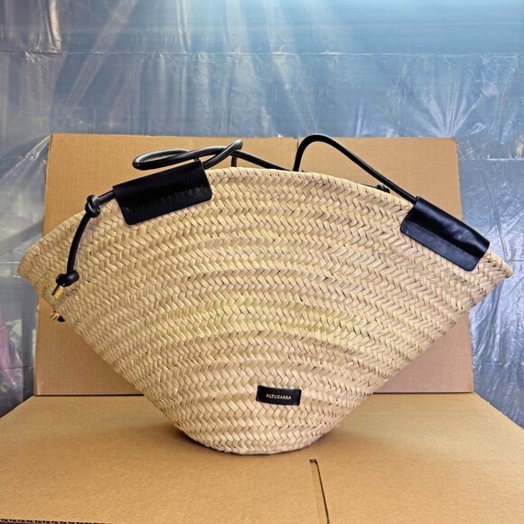 Altuzarra Large Palm Basket Tote – Natural/Black - Picture 6 of 10